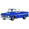 1966 Chevrolet C10 Fleetside Pickup Truck Blue with Cream Top 1/24 Diecast Model Car by Motormax - 2 of 4