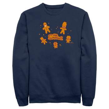 Men's The Simpsons Christmas Gingerbread Cookie Family Sweatshirt