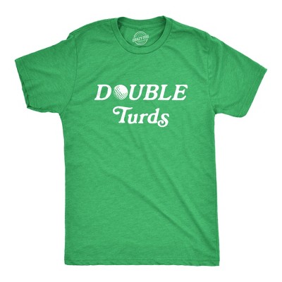 Mens Double Turds T Shirt Funny Movie Quote Golf Novelty Tee - Crazy Dog Men's T Shirt