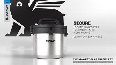  Stanley Adventure Stay Hot 3qt Camp Crock Pot - Vacuum  Insulated Stainless Steel Food Container - Keeps Food Hot for 12 Hrs & Cold  for 16 Hrs : Everything Else
