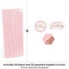 Big Dot of Happiness Pink Rose Gold Birthday - Paper Straw Decor - Happy Birthday Party Striped Decorative Straws - Set of 24 - 3 of 4