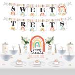 Big Dot of Happiness Hello Rainbow - DIY Boho Baby Shower and Birthday Party Sweet Treats Signs - Snack Bar Decorations Kit - 50 Pieces