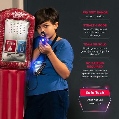 Squad Hero Rechargeable Laser Tag Set for Kids and Adults - Light Force Edition (Set of 4), Birthday Gifts for Boys