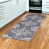 Ivory Gray And Blue Floral Medallion Area Rug - 2 of 4