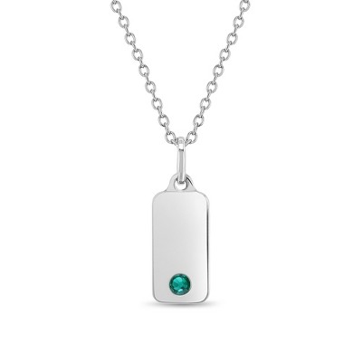 Girls' Engravable Square Sterling Silver Necklace - In Season Jewelry