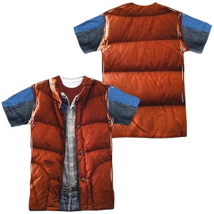 Men's Back To The Future Mcfly Vest Short Sleeve Costume T-Shirt - 1 of 4