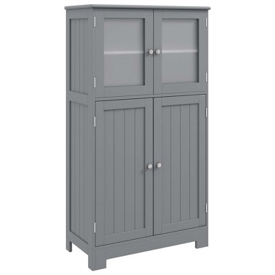 Costway Bathroom Floor Storage Cabinet Kitchen Cupboard With Doors ...