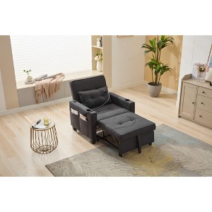 DOMETOUR Futon Chair Bed Convertible Chair 3-in-1 Pull Out Sleeper Chair Beds with USB Ports - 1 of 4