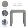 Modway Aura Outdoor Patio Wicker Rattan Side Table - Gray - 3 of 4