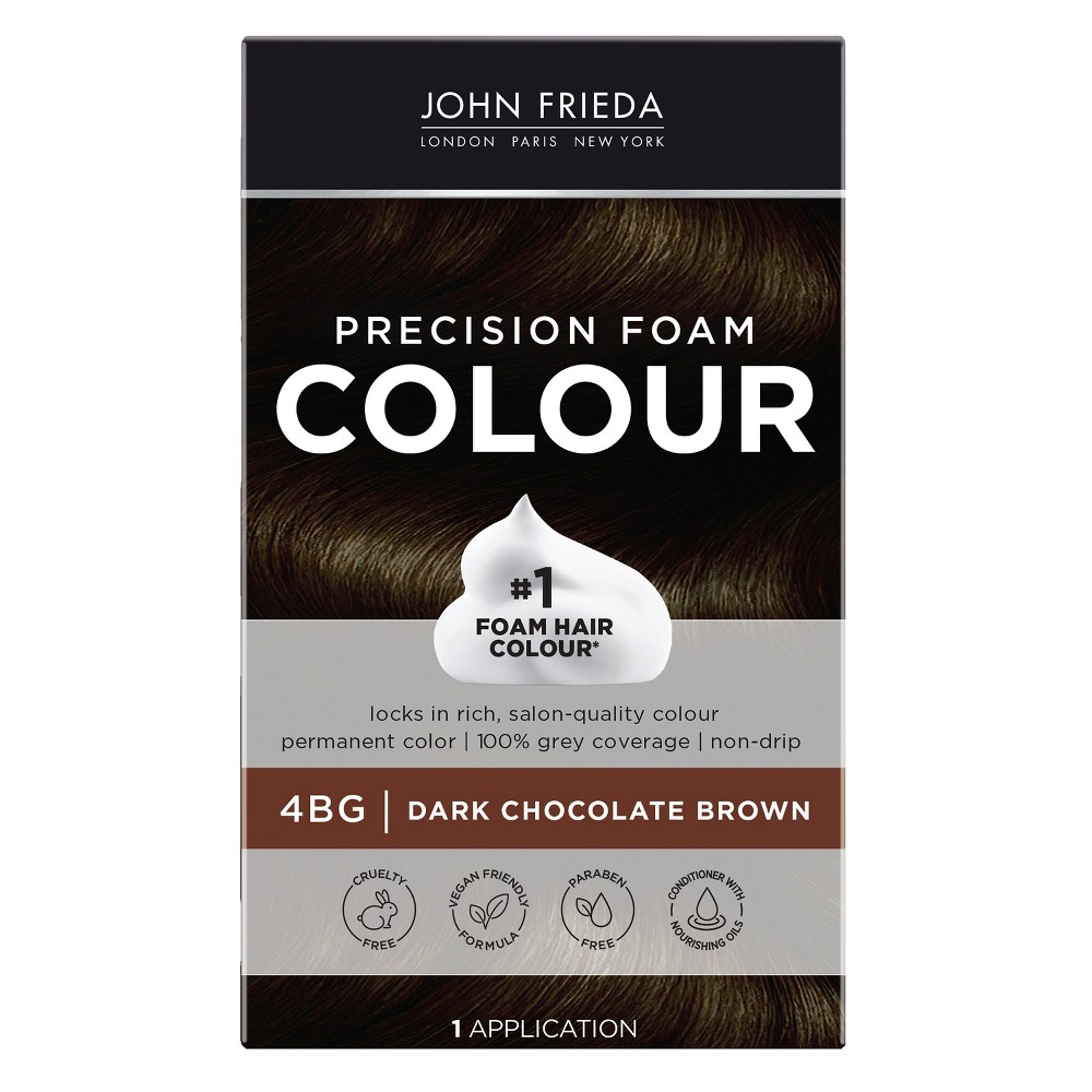 Photos - Hair Dye John Frieda Brilliant Brunette Precision Foam Color, Hair Color Foam - 4Bg 
