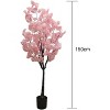 Nasitip 5FT Artificial Cherry Blossom Tree,Fake Cherry Blossom Tree in Pot, Big Artificial Trees with Silk Flowers Plants - 4 of 4