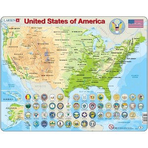 Springbok Larsen United States Map Children's Educational Jigsaw Puzzle 90pc - 1 of 3