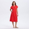 Women's Short Sleeve Pleated Midi Shirtdress - A New Day™ - 3 of 3