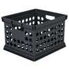 Sterilite Stackable Plastic Storage Crate Bin Organizer File Box with Handles for Home, Office, Dorm, Garage, or Utility Organization, Black - image 2 of 4