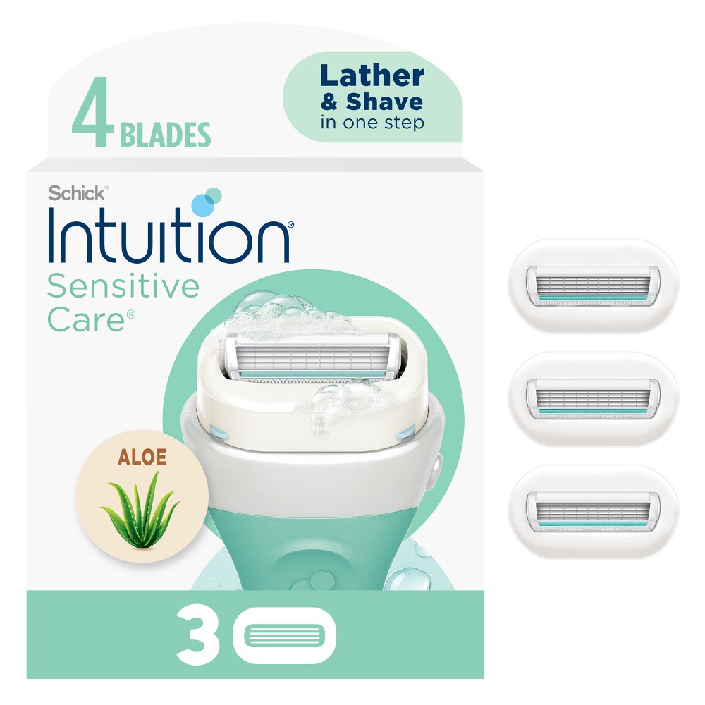 Schick Intuition Sensitive Care Womens Razor Blade Refills 3 ct