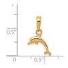 Black Bow Jewelry Kids 14k Yellow Gold Polished Mini Dolphin Pendant, 10 x 16mm (3/8 In) - 3 of 4