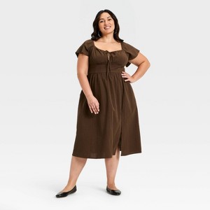 Women's Midi A-Line Dress - Universal Thread™ - 1 of 3