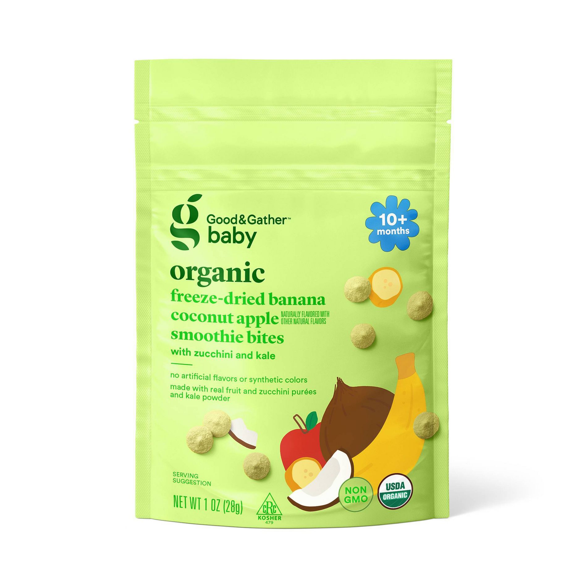 Organic Freeze Dried Banana Coconut Apple Smoothie Bites - 1oz - Good & Gather™