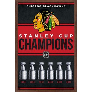 Trends International NHL Chicago Blackhawks - Champions 23 Framed Wall Poster Prints - 1 of 4