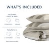 AENKYO Lightweight Fluffy Comforter Set, 3-Piece Stripe Print Bedding with Matching Shams, Contemporary Style Collection - 3 of 4