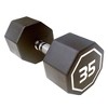 Naysaye Dumbbell Set 35LBS Octagonal with Chrome Plated Contour Knurled Handle High End RPE Material for Home Gym, Silver, 14"*7"*6" - 3 of 4
