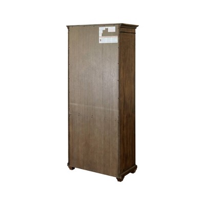 Porter 74" Brown Wood Adjustable Shelves Bookcase