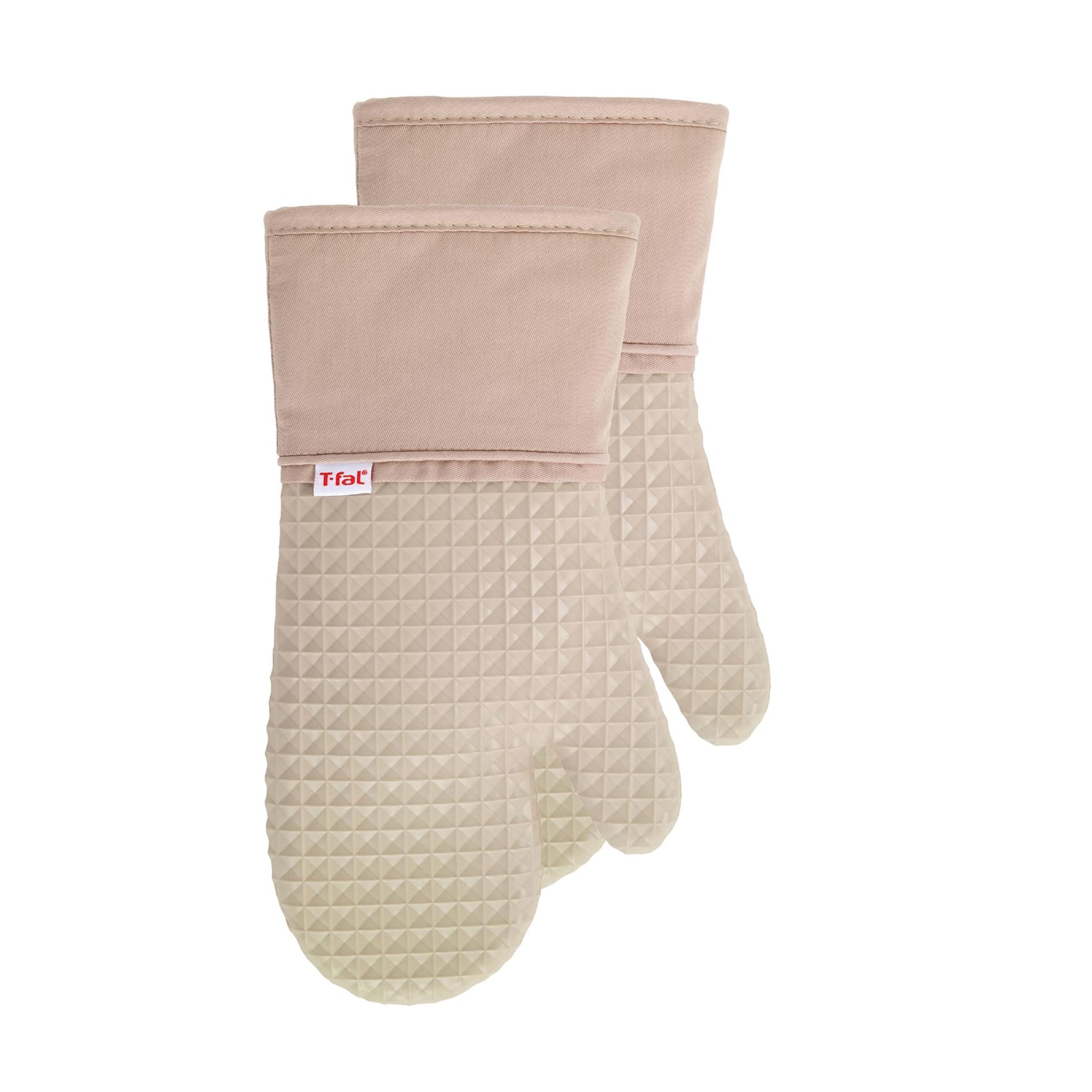 T-fal Flexible Waffle Silicone Oven Mitts Set of Two Sand