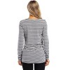 BLUEMING Womens Maternity Shirts Long Sleeve Crew Neck Basic Tank Tops Side Buttons Pregnant Shirts - 2 of 4