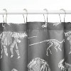 LunaLulinlk Kids Dino Shower Curtain with Hooks - 3 of 4