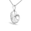 Haus of Brilliance Silver Cursive Mom Heart Diamond Accent Pendant Necklace - 3 of 4