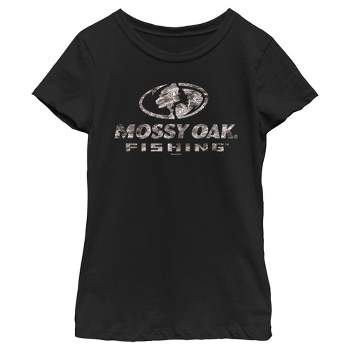 Boy's Mossy Oak Black Water Fishing Logo T-shirt : Target