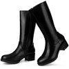 Perphy Women's Round Toe Side Zip Low Chunky Heels Mid Calf Boots - 2 of 3