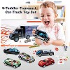 Large Transport Carrier Truck Set - 12 Die-Cast Vehicles for Kids Ages 3-7, Ideal Holiday Gift - 3 of 4