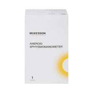 McKesson Deluxe Adult Cuff Arm Aneroid Sphygmomanometer Unit 2-Tubes Orange 1 Each - 1 of 4