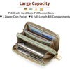 Clotth Womens Wallet - Large Capacity RFID Blocking Leather Wallet for Women Double Zipper Wristlet Clutch for Phone,Travel & Daily Use - 4 of 4