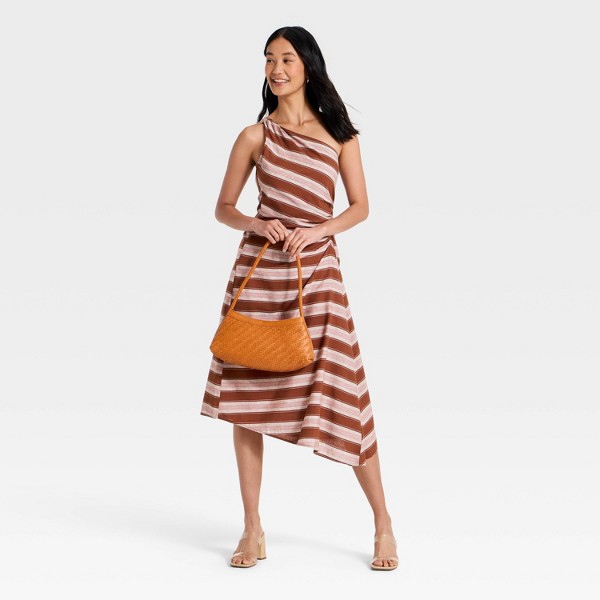 Vestido midi plisado con fruncido lateral para mujer - A New Day™ 3
