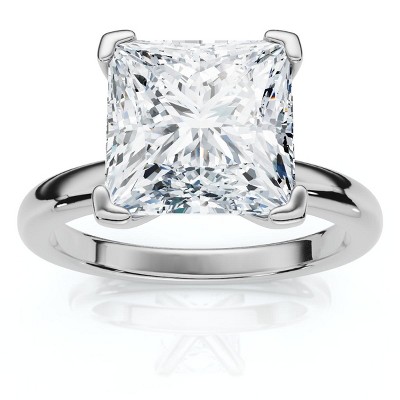 Pompeii3 Certified 2 1/2Ct Princess Cut Diamond Engagement Ring 14k Gold or Pt Lab Created