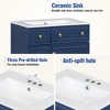 Vynxaria 24" Bathroom Vanity Cabinet featuring a Stylish Ceramic Sink, 2 Spacious Drawers, 1 Convenient Door for Efficient Storage and Organization - 3 of 4