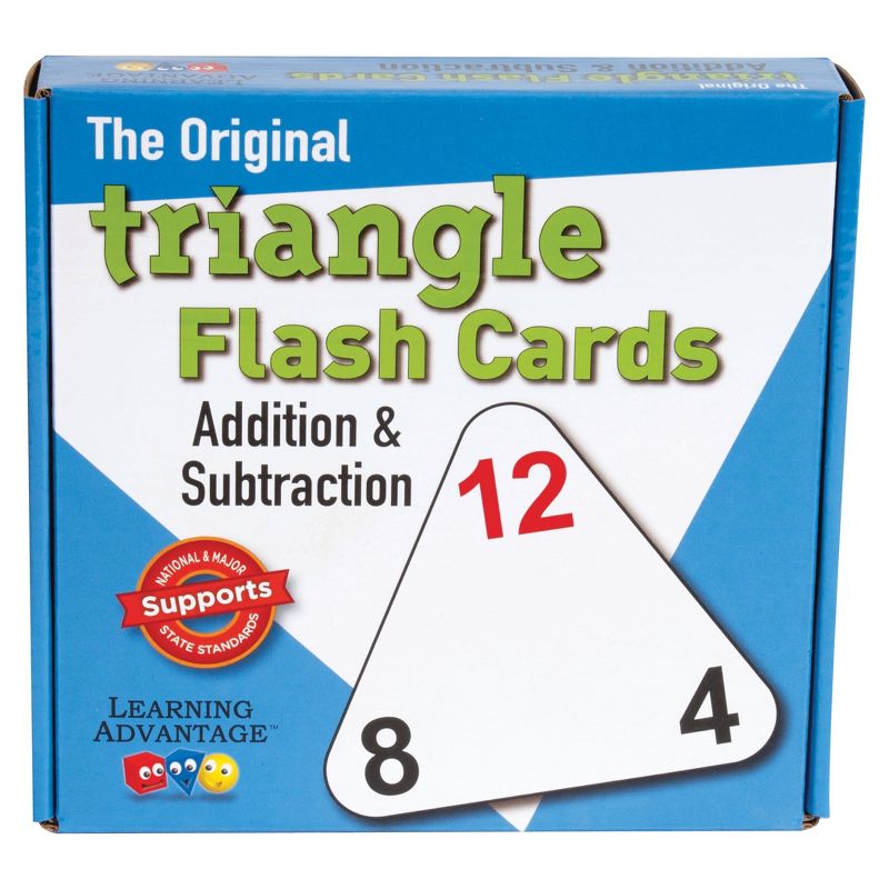 Learning Advantage The Original Triangle Flash Cards, Addition & Subtraction, Set of 20, 1 of 5