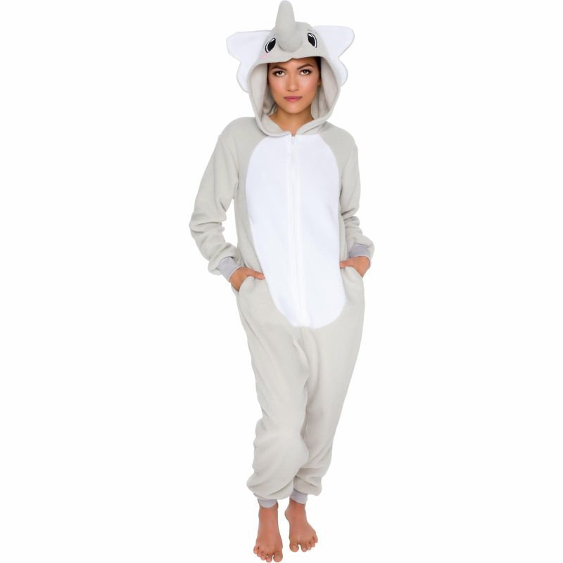 Funziez! Elephant Slim Fit Adult Unisex Novelty Union Suit Costume for Halloween, 1 of 8