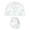 Hudson Baby Infant Girls Cotton Cap and Scratch Mitten Set, Damask, 0-6 Months - 4 of 4