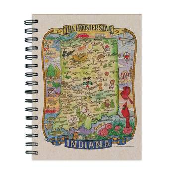 Indiana State Map Lined Journal 7.25" x 9.25"