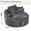 RISOKEYS Round Sofa Bed - Memory Foam Sectional Couches for Living Room, Cloud Couch with Three Pillows - 3 of 4