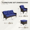 EAGLE PEAK Azure Bay 5 Pieces Wicker Outdoor Patio Furniture Set ,  Sofa and Chairs with Ottomans - 2 of 4