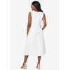 Jessica London Women's Plus Size Linen Fit & Flare Dress - 3 of 4