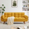 KTMBDW 75.4" Loveseat Sofa, Mid Century Modern Decor Love Seat Couches for Living Room, Bedroom, Solid and Easy to Install Love Seats Furniture - 2 of 4
