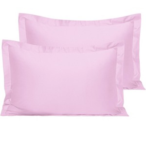 2 Pack 500 Thread Count Cotton Pillow Shams, Super Soft and Breathable Oxford Pillowcases - NTBAY - 1 of 4