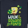 Men's - SpongeBob Squarepants - Luck Of The Square Pants Graphic Fleece Sweatshirt - 2 of 4