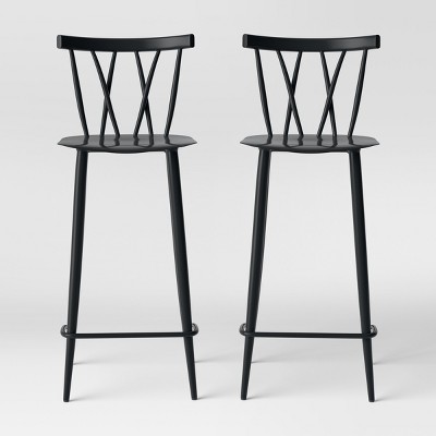 target black metal bar stools