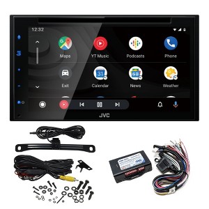 JVC KW-V66BT 6.8" Touchscreen Receiver Compatible with Apple CarPlay & Android Auto Bundled with Back Up Camera and Steering Wheel Interface - 1 of 4